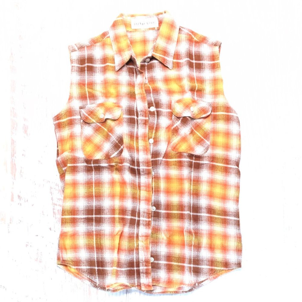 Pre-🖤 Anchor Blue Legit 90s Sleeveless Flannel